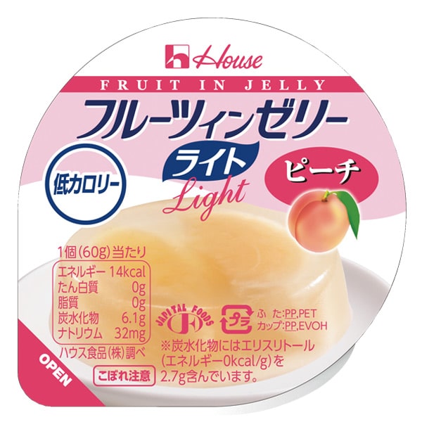 フルーツインゼリーライト ピーチ 60g 低カロリーゼリー 低カロリー食の通販・宅配