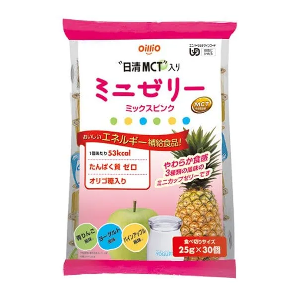 MCT入りミニゼリー ミックスピンク 25g×3種×10