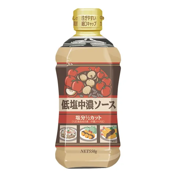 低塩中濃ソース 550g