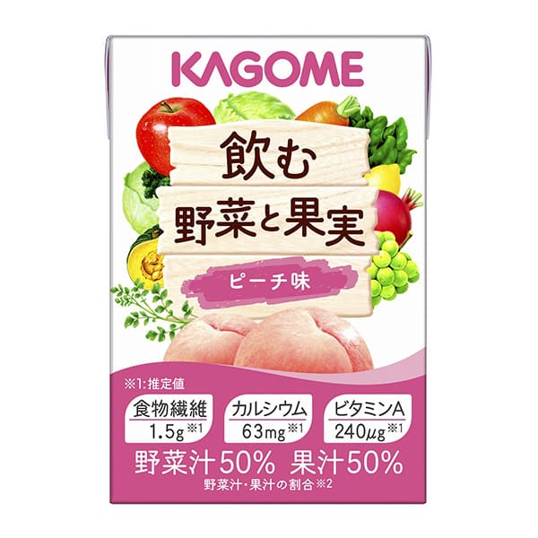 カゴメ 飲む野菜と果実 ピーチ味 100ml