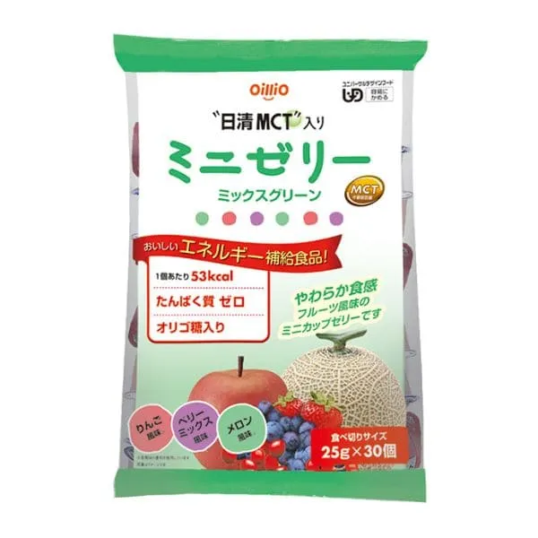 MCT入りミニゼリー ミックスグリーン 25g×3種×10