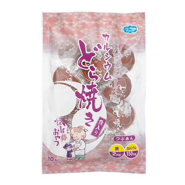 カルシウムどら焼き（鉄入り）つぶあん 10個入